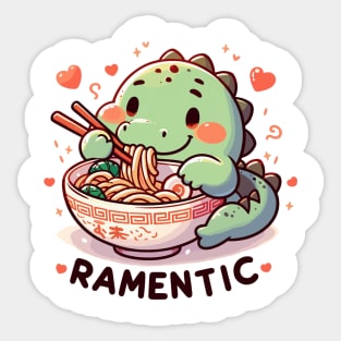 Ramentic Moments: Cute Crocodile Noodle Love Sticker